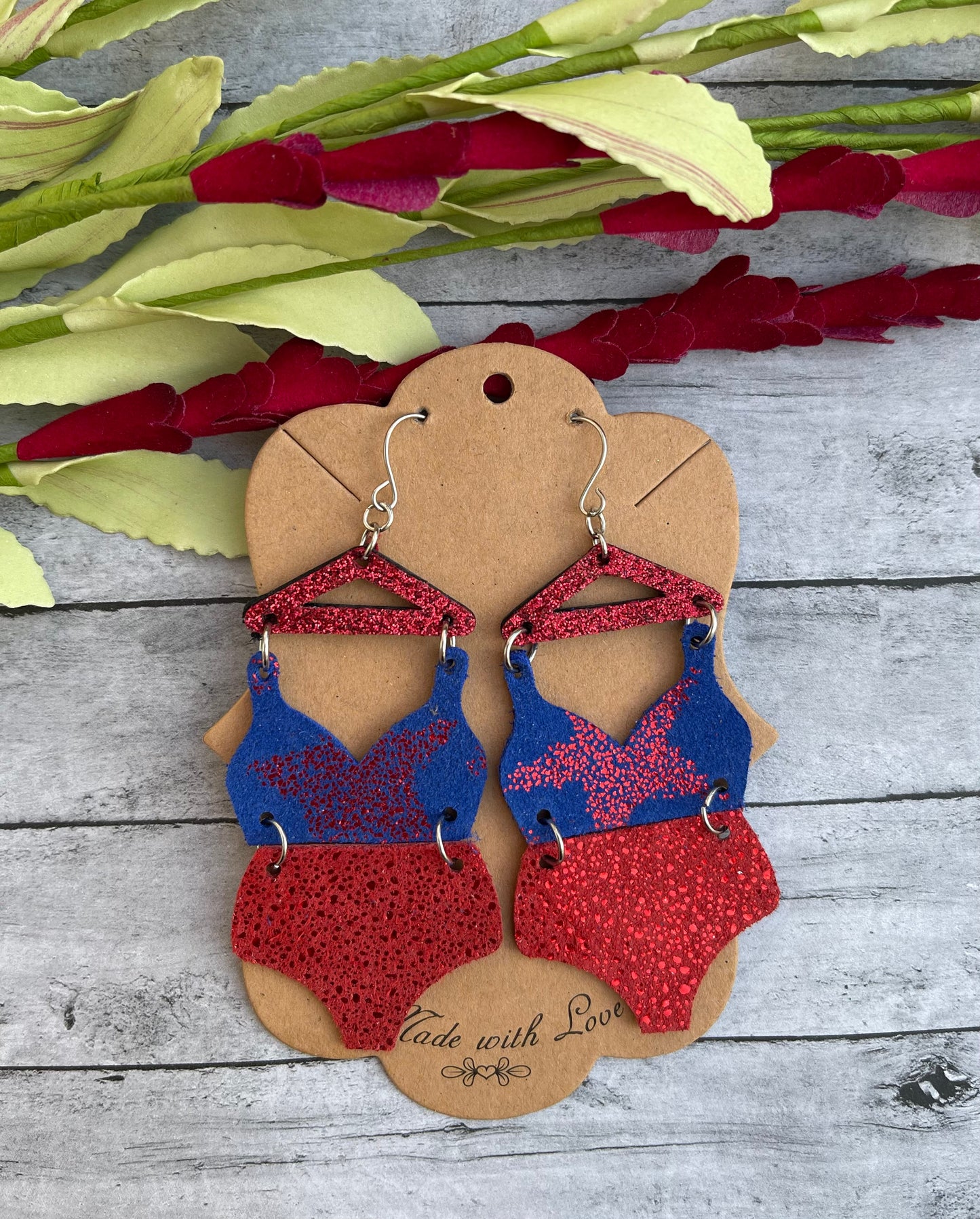 Patriotic Bikini Earrings