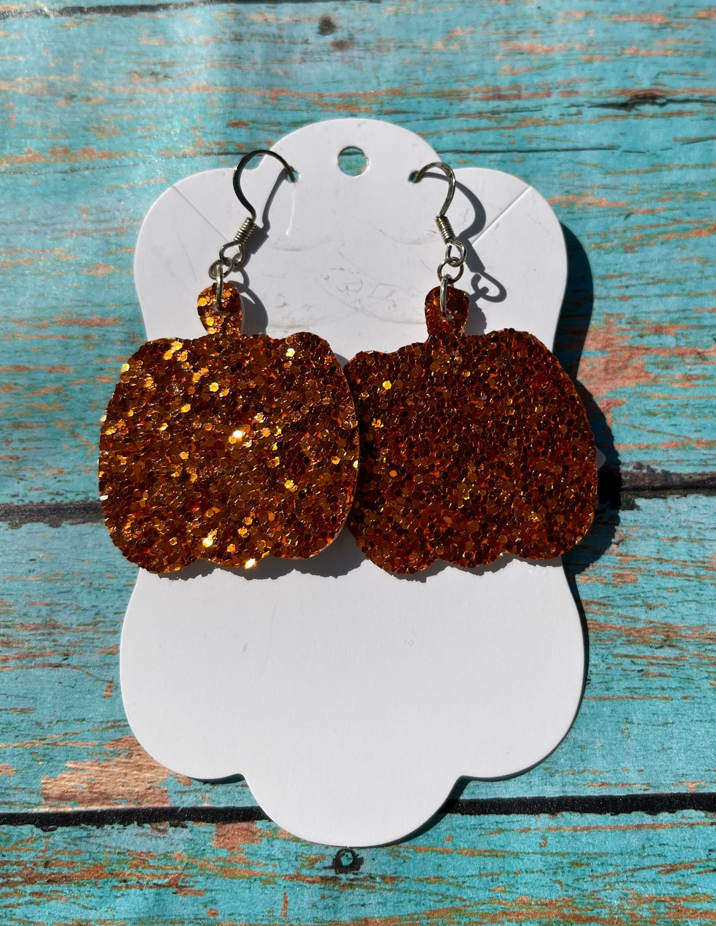 Mini Pumpkin  Glitter Earrings