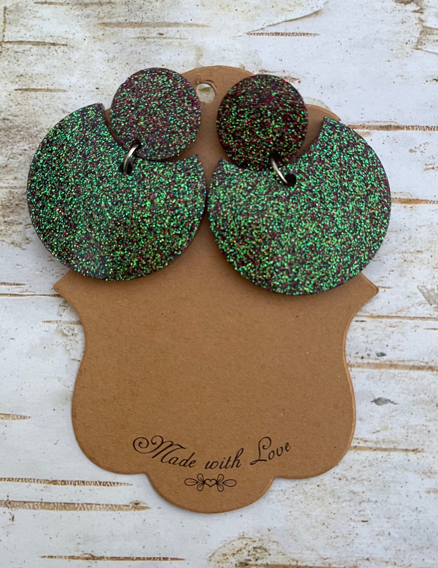 Christmas Sparkle Resin Earrings