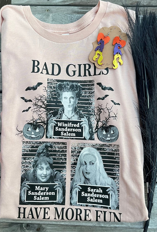 Bad Girls T-Shirt and Earrings