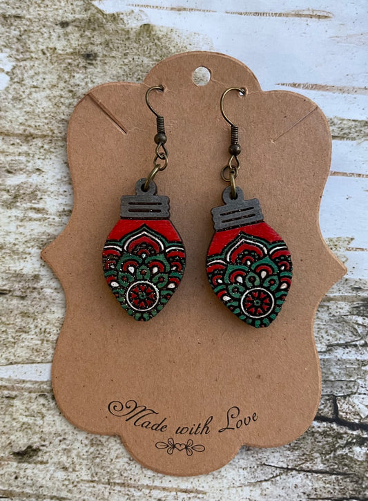 Christmas Light Mandala Earrings