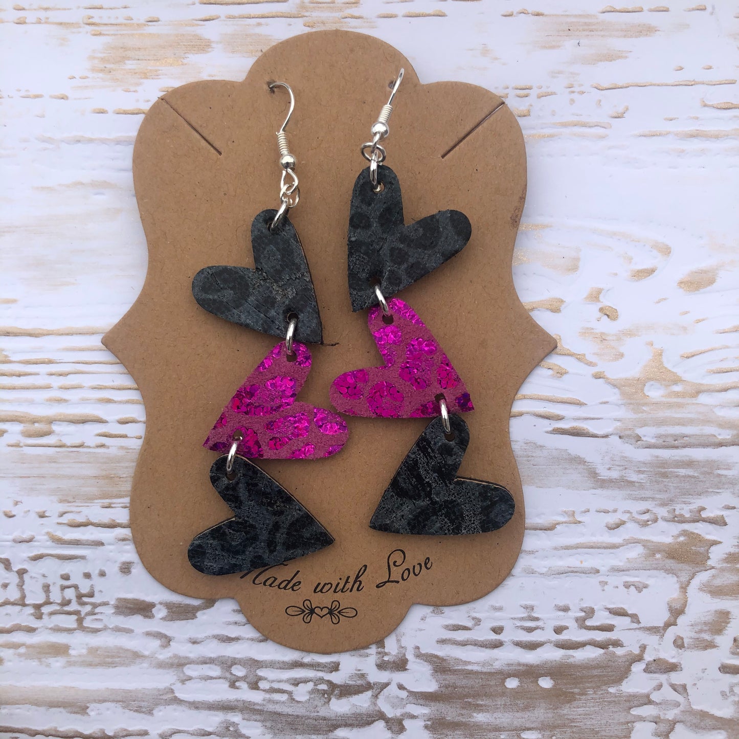 Whimsical Heart Trio Earrings