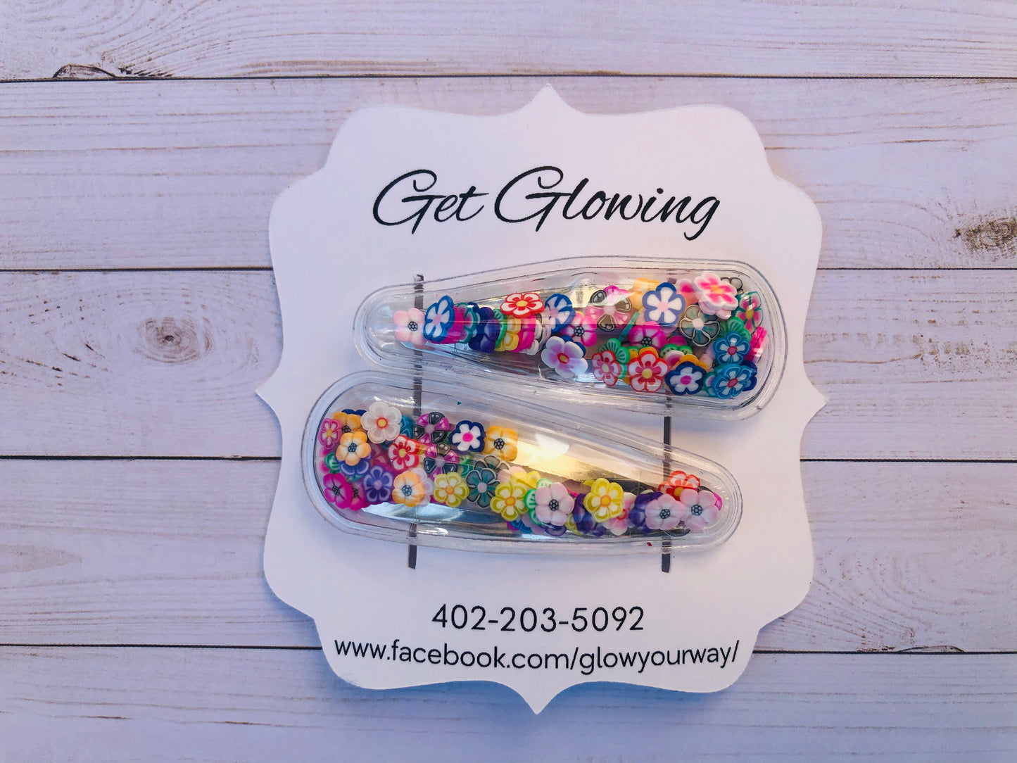 Mixed Flowers Snap Clip