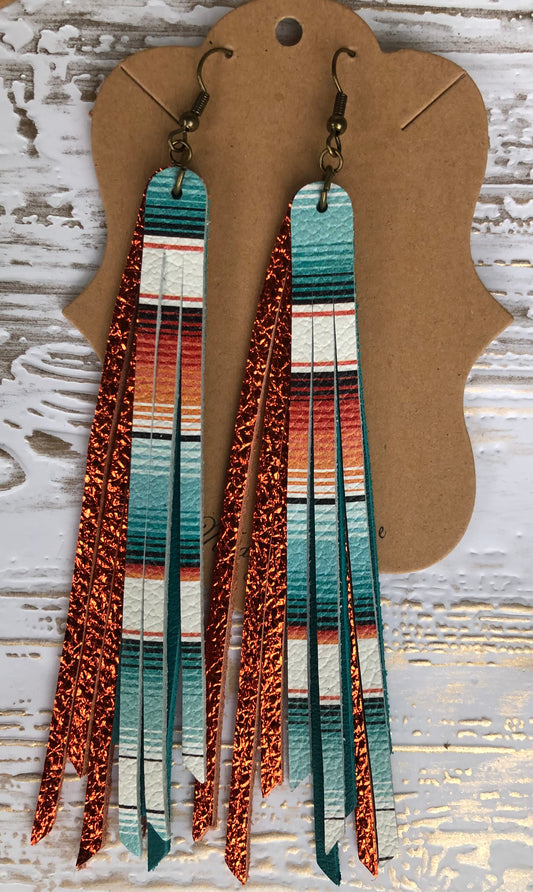 Fresh Serape 4.5” Fringe  Earrings