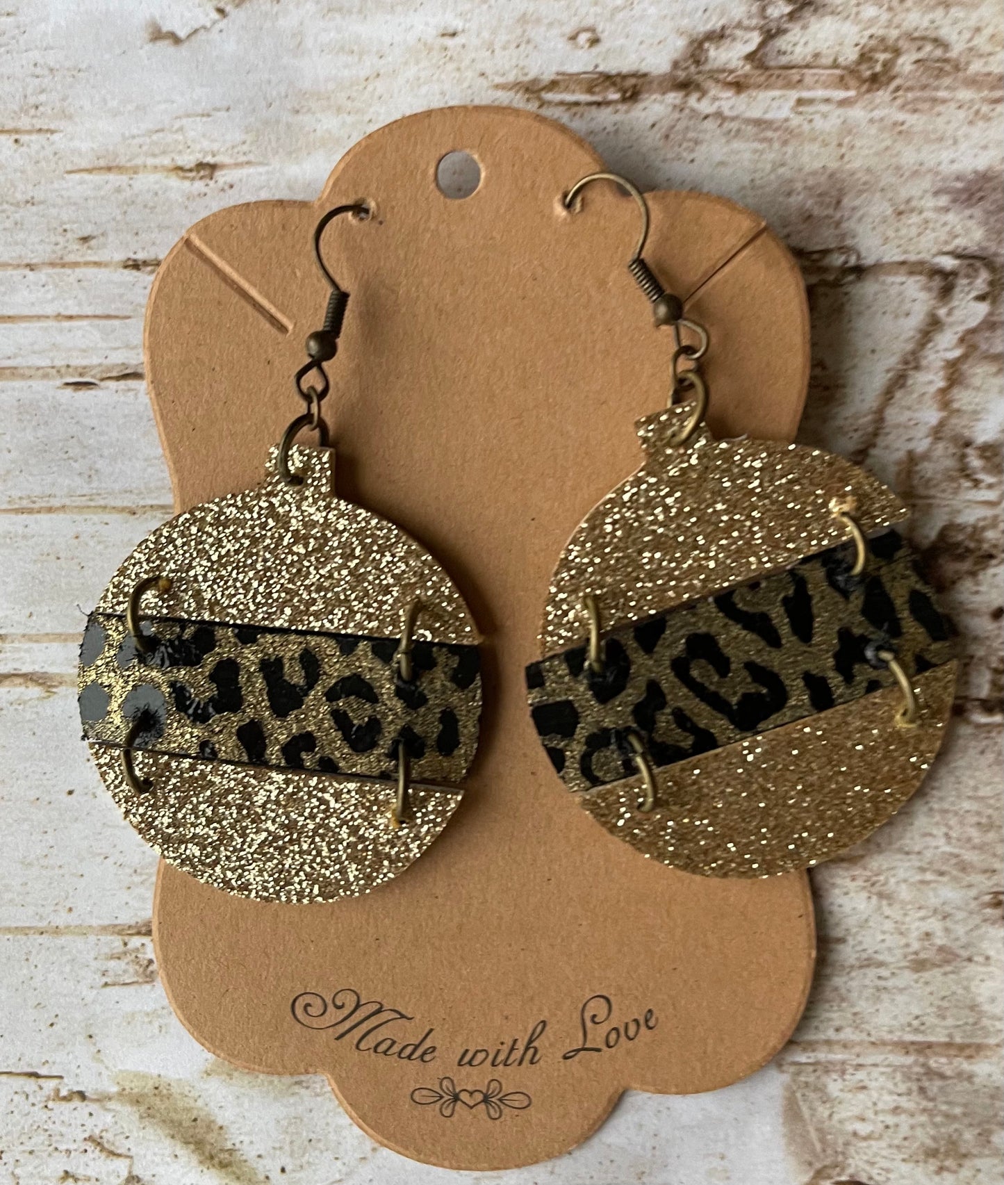 Luxe Gold Leopard Ornament Earrings