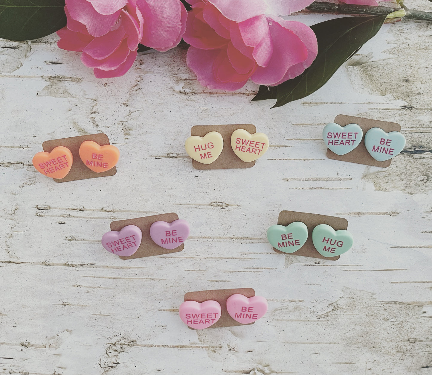 Conversations Heart Stud Earrings