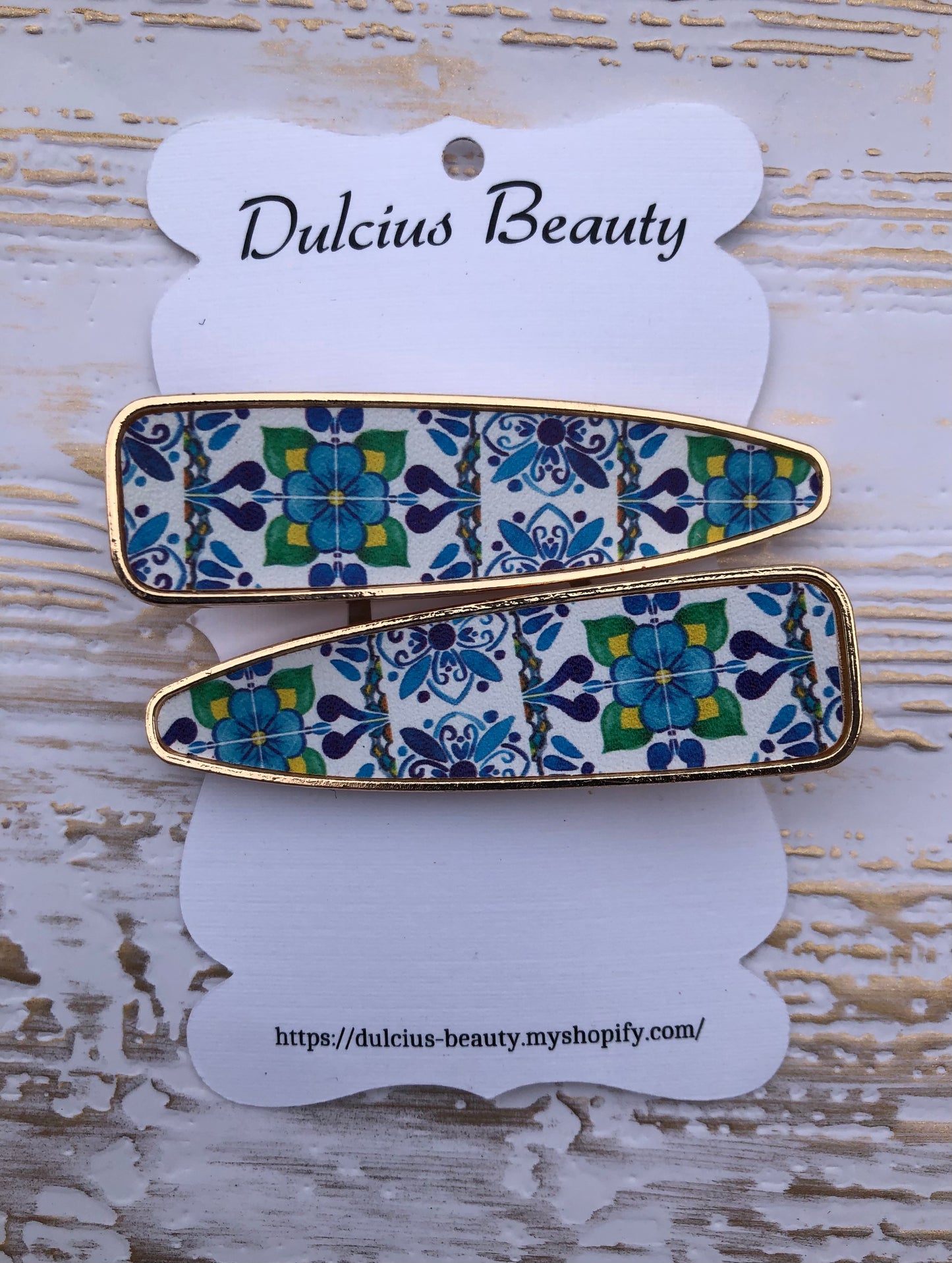 Turkish Tile Inlay Gold Hinge Clips