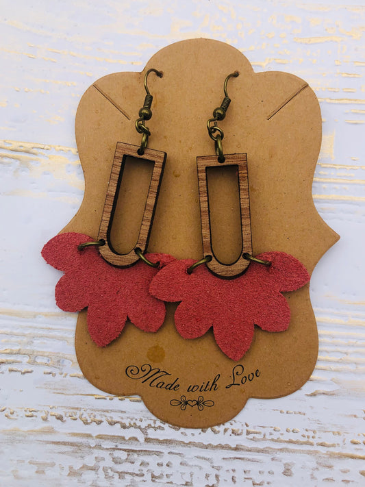 Peachy Stella Leather Earrings