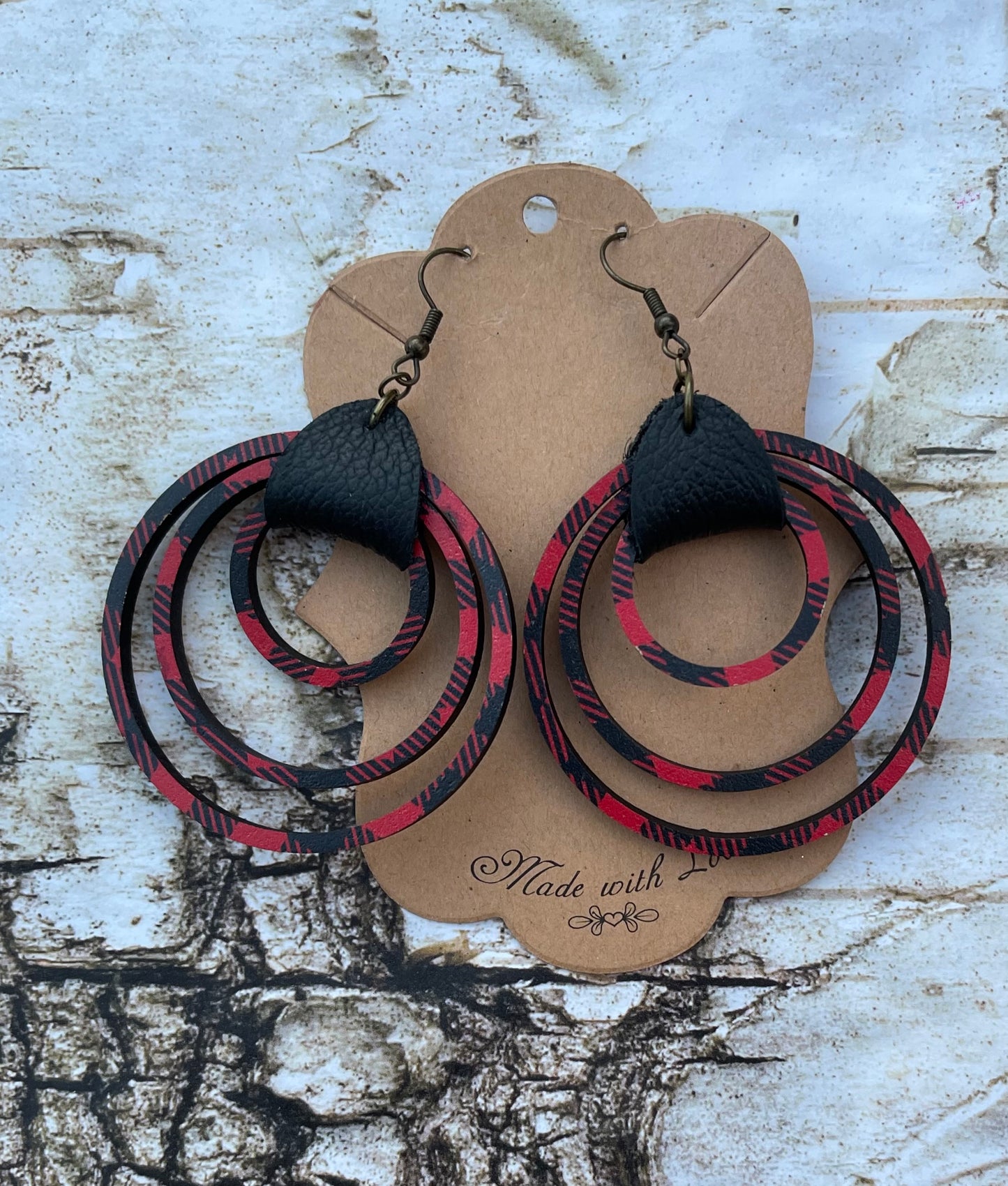 Buffalo Plaid  Triple Hoops